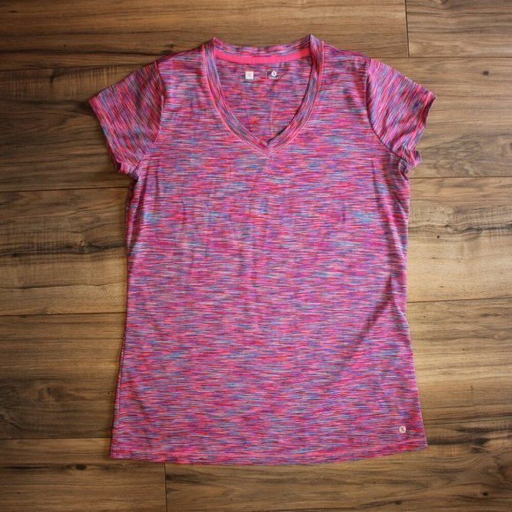 NWOT Xersion Everair Womens V Neck Short Sleeve Activewear Tee S